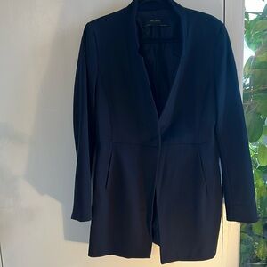 Zara Basic Collection midnight blue long blazer